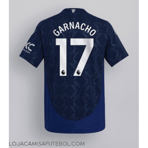 Camisa de Futebol Manchester United Alejandro Garnacho #17 Equipamento Secundário 2024-25 Manga Curta